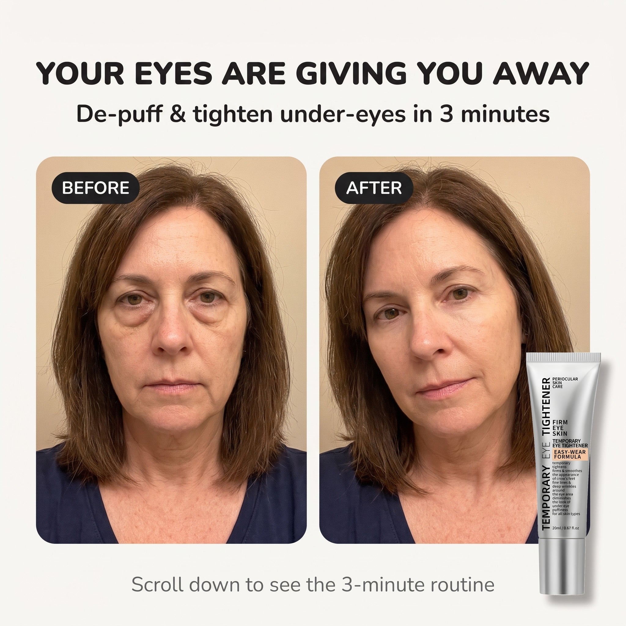 Reverse-Aging Temporary Eye Tightener: Younger Looking Eyes In 90 Seconds - Pluune
