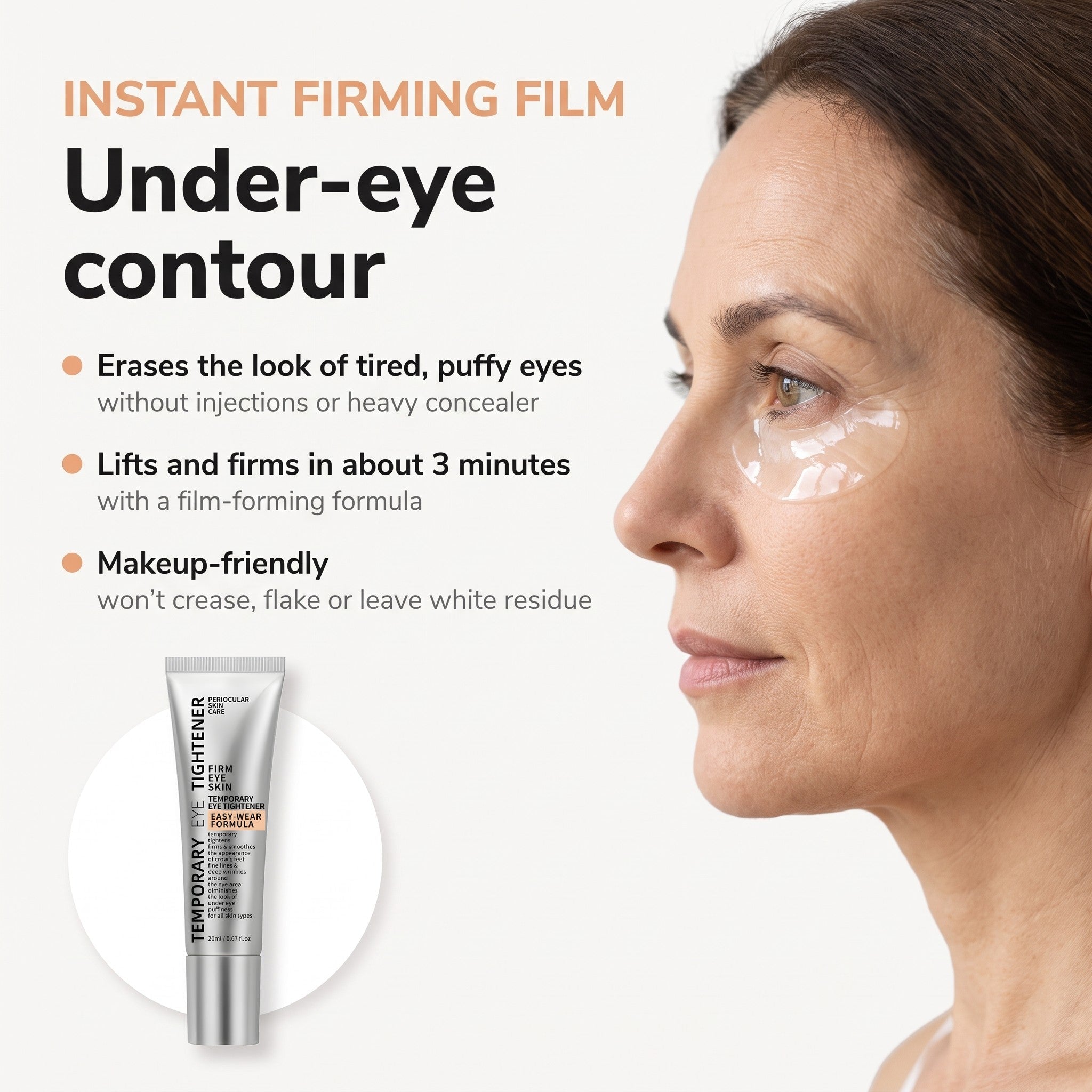 Reverse-Aging Temporary Eye Tightener: Younger Looking Eyes In 90 Seconds - Pluune