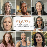 Collage of eight smiling women around the text "51,673+ successful transformations", one holding a Pluune stick